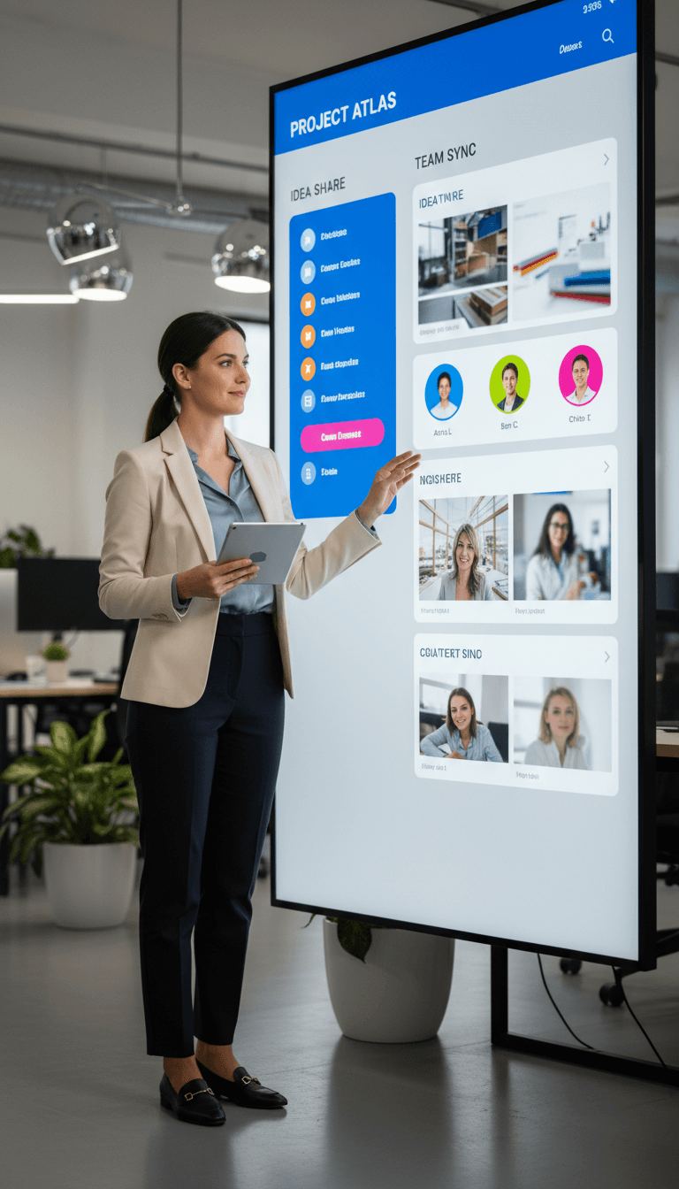 Technicien de maintenance vérifiant le fonctionnement d'un distributeur automatique moderne dans un espace de bureau.